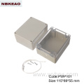 IP65 Surface mount junction box outdoor enclosure waterproof abs box plastic enclosure electronics PWP101 with size 115*89*55mm